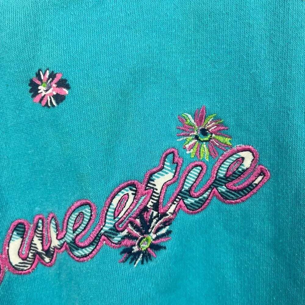 Vintage Y2K The Children's Place Blue Flower 'Sweetie